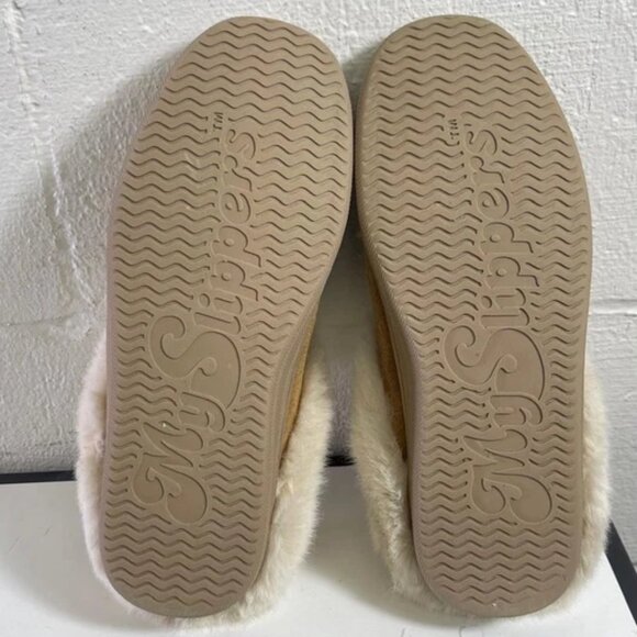 My Slippers 74024-02 Clog Mule Brown Suede Faux Fur Lined Slip On Women's 7 US - Picture 9 of 10
